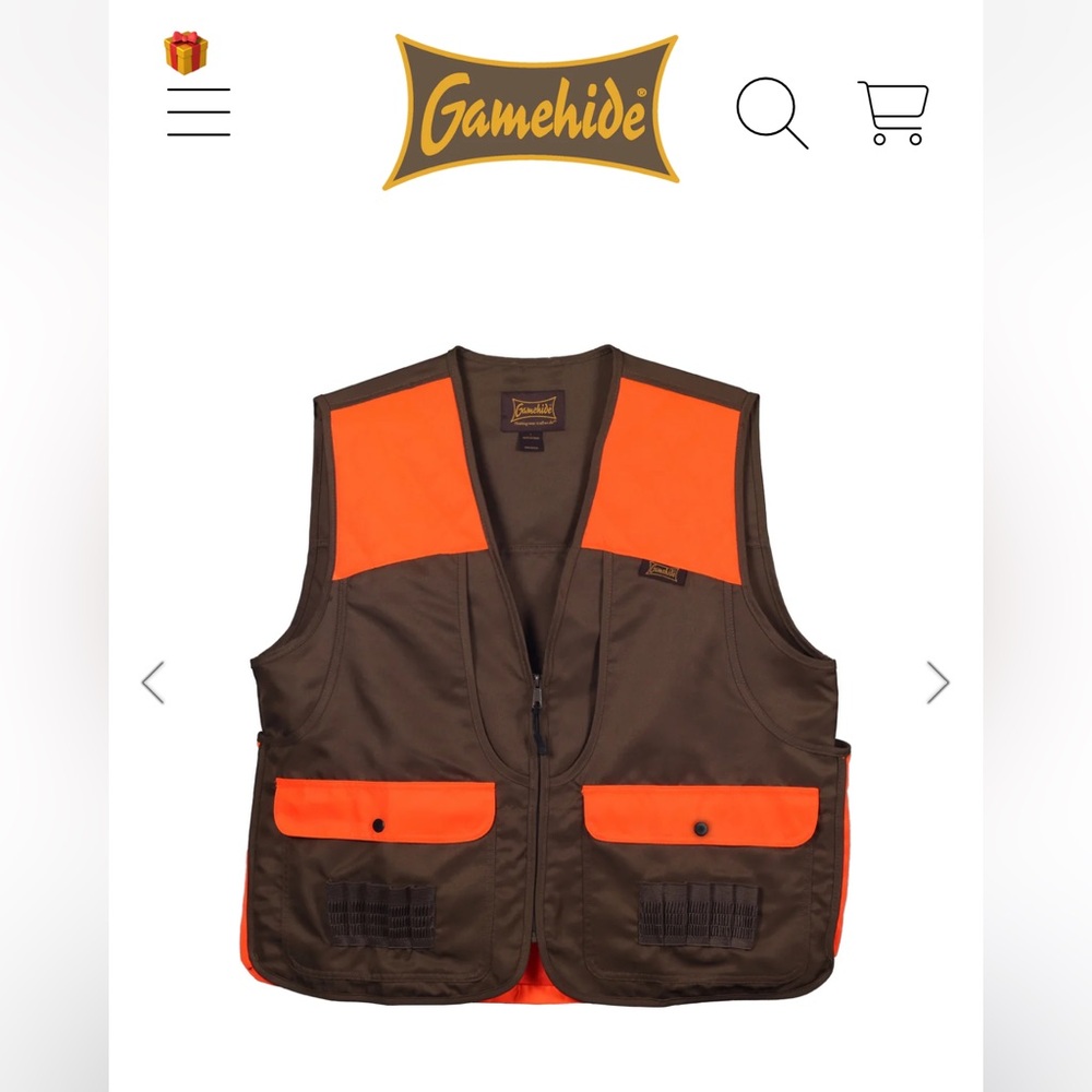 Gamehide Lightweight Dove & Upland Vest Dark Brown/Blaze Orange - Picture 15 of 16